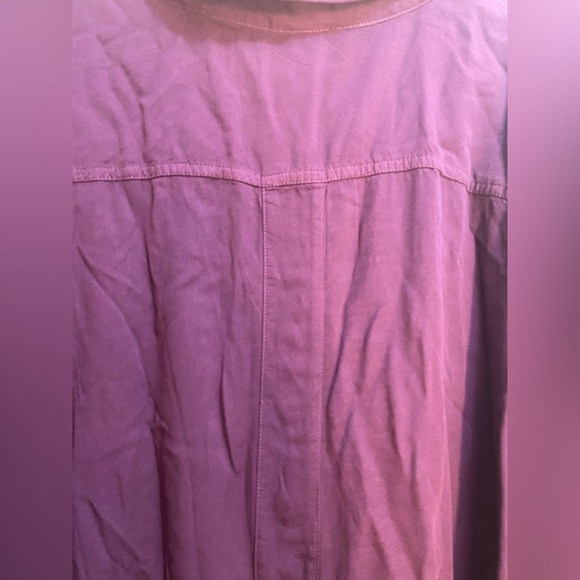 NWT Torrid Milly Waffle Slub Rayon Knit Pocket Purple Button Shirt Size 4X - Picture 5 of 11